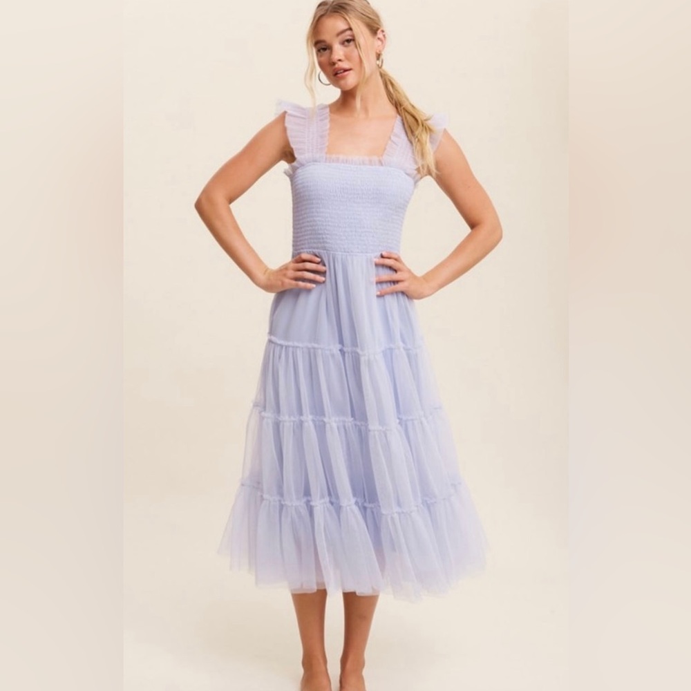 Ruffle midi dress